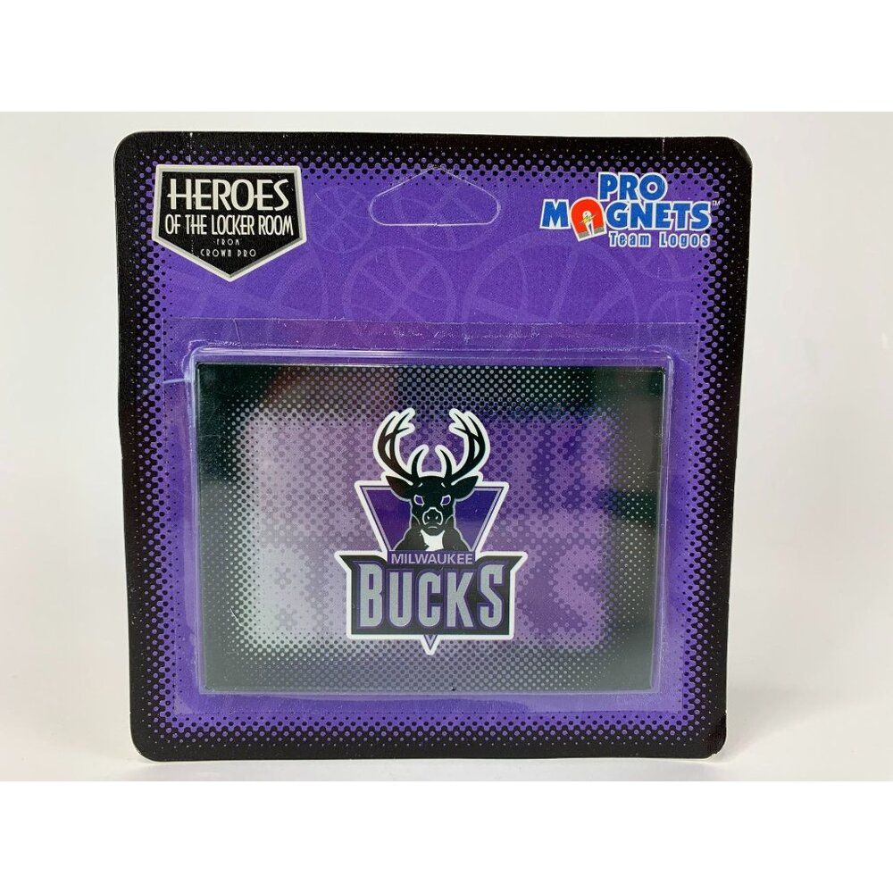 Vintage 1998 Milwaukee Bucks Magnet NBA Team Logo By Crown Pro